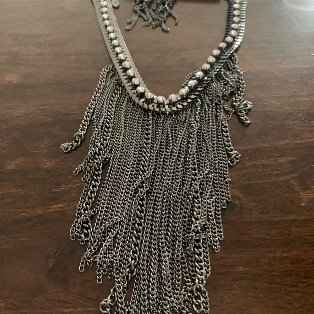 Paparazzi Silver Fringe Necklace